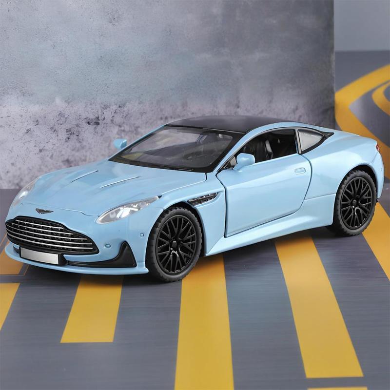 1/32 Scale Aston Martin DB12 GT Super Sports Car Alloy Diecast Metal Model Car Sound & Light Holiday Gift with Kid Children's Toy Car