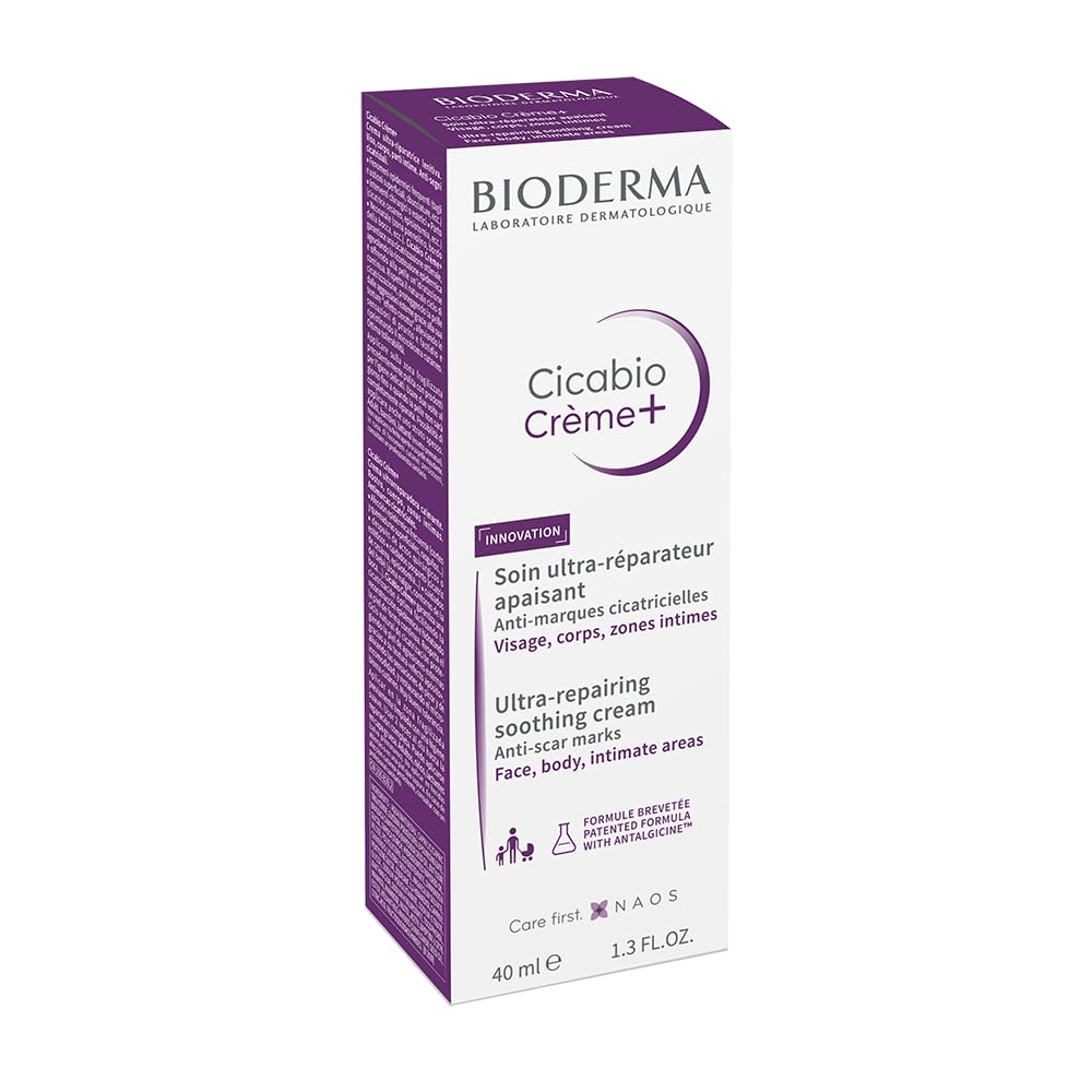 Bioderma CicaBio Cream Plus 40mL Cream for Damaged Face and Body Ethyl Alcohol and [Authentic Product] - Skin, (fragrance-free, Colorant-free,