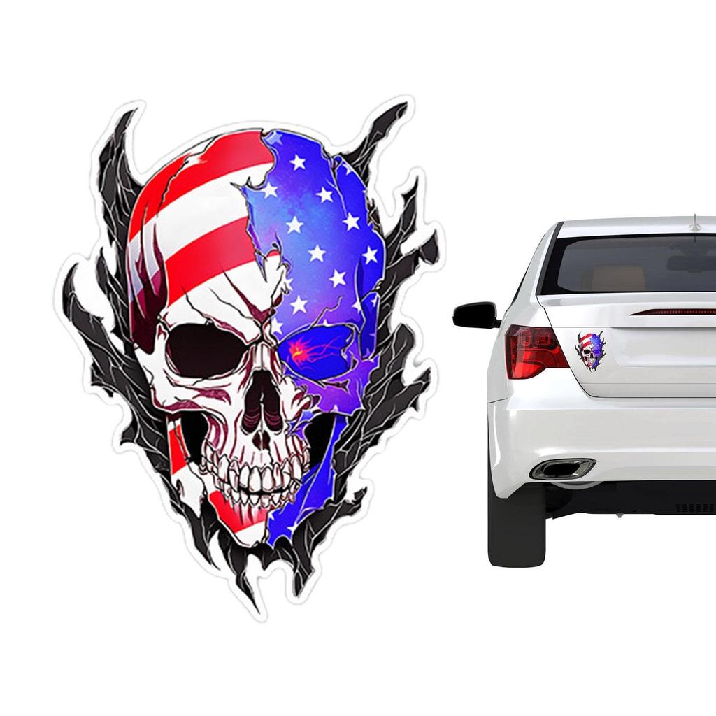 Mdikawe Skull Car Window Sticker,Skeleton Head Sticker,Skeleton Head Decal for Truck Window - American