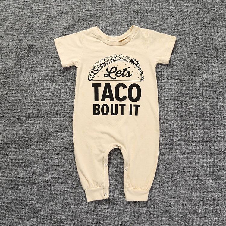 Soft Cotton Baby Short Sleeve Onesie with Letter Print 80