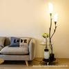 Nordic Modern Minimalist Floor Lamp with Remote Control and Coffee Table Storage for Bedroom, Living Room, or Bedside