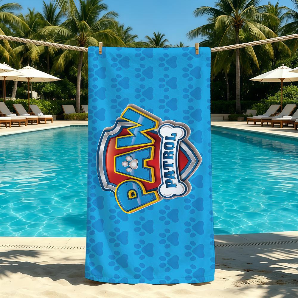 Cartoon P-PAW P-Patrol-ES Towel For Outdoor Camping Beach Towel Super Absorbent Quick-Drying Summer Towel