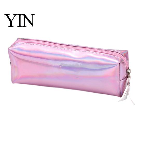 Reinforced Edge Pencil Pouch Gradient Color Case, Cute Cylindrical Pen for Anti-fouling Bag Girls, Waterproof Stationery Students School Supplies