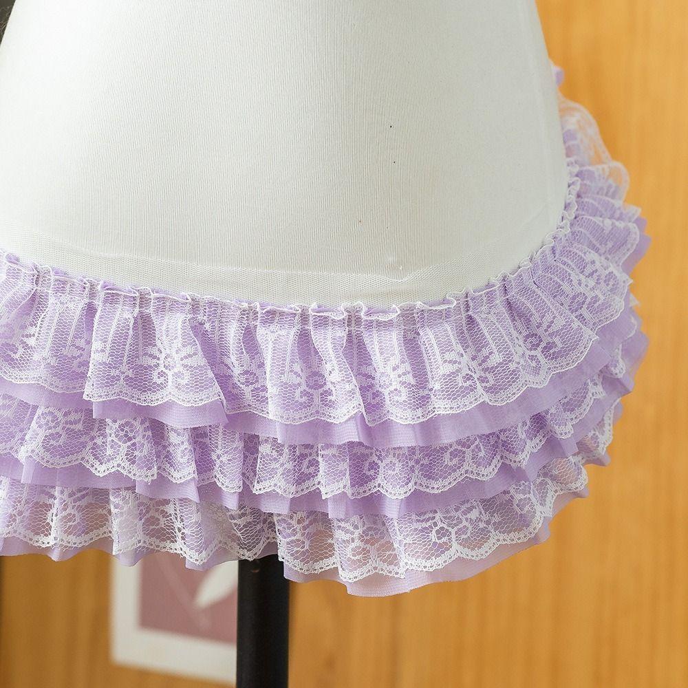 13CM Wide 3D Pleated Mesh Chiffon Fabric White Black Ruffled Lace Trims  DIY