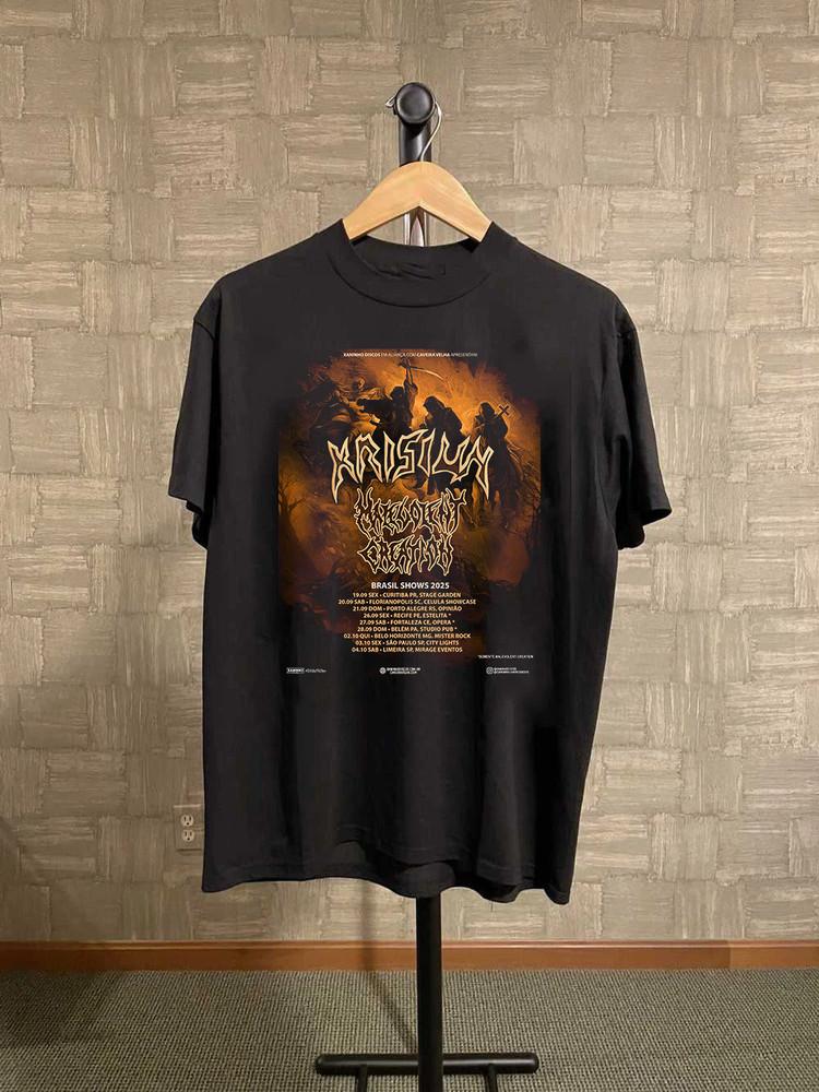 Футболка с логотипом группы Malevolent Creation, шоу в Бразилии. Полный размер S-5XL. Унисекс футболка L