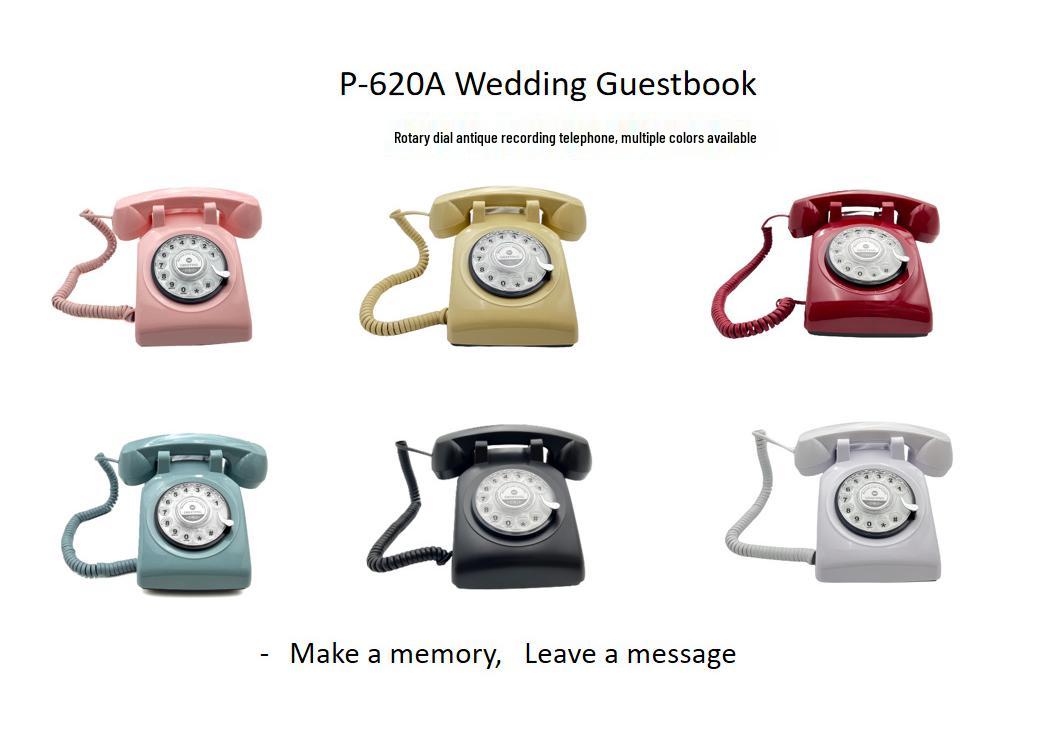 

Retro Button Phone with Message Recording for Wedding Parties