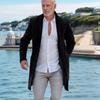 Autumn and Winter Windbreaker Men's Coat Trendy and Fashionable Dragon and Phoenix Woolen Coat Mid-length Coat