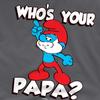 The Smurfs Unisex Adult WhoÂ´S Your Papa Smurf T-Shirt