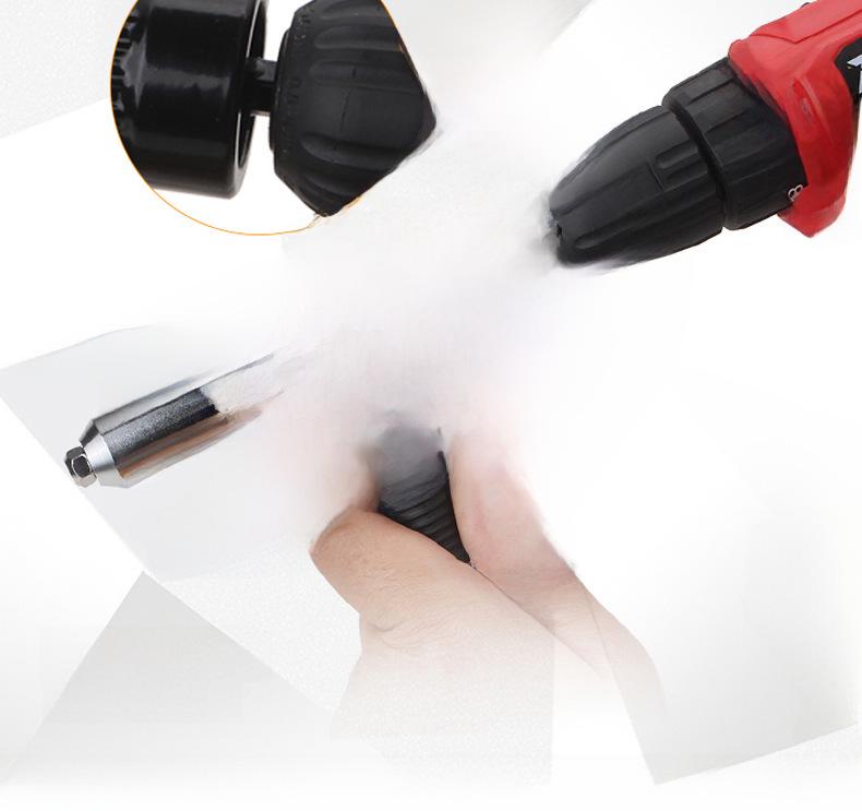 Adaptor pistol electric cu acumulator pentru piulițe nituibile și accesorii pentru scule de nituit