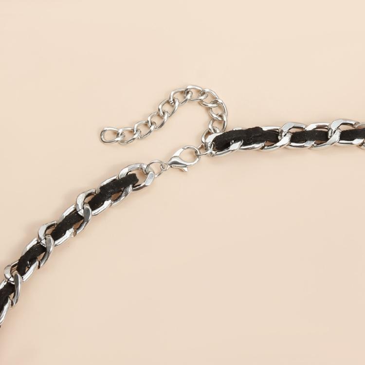 Beaded Crucifix Tassels Necklace With Velvets Rope Chain For Everyday Styling Adjustable Clavicle Chain Accessory