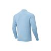 Li Ning Logo Print 1/4 Zip Stand Collar Long Sleeve Sweater Men sweater Blue ATLS081-3