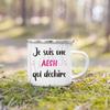 Merci Aesh French Printed Mug Creative Coffee Cups Drinks Enamel Cup Outdoor Camping Handle Drinkware Thanks Gifts for Teacher