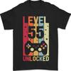55th Birthday 55 Year Old Level Up Gaming Mens T-Shirt 100% Cotton