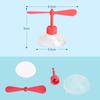 4pcs Plastic Bamboo Dragonfly Decor Sucker Mount Motorcycle Helmet Propeller  Helmet Accessories