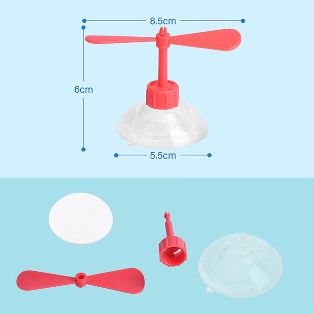 4pcs Plastic Bamboo Dragonfly Decor Sucker Mount Motorcycle Helmet Propeller  Helmet Accessories