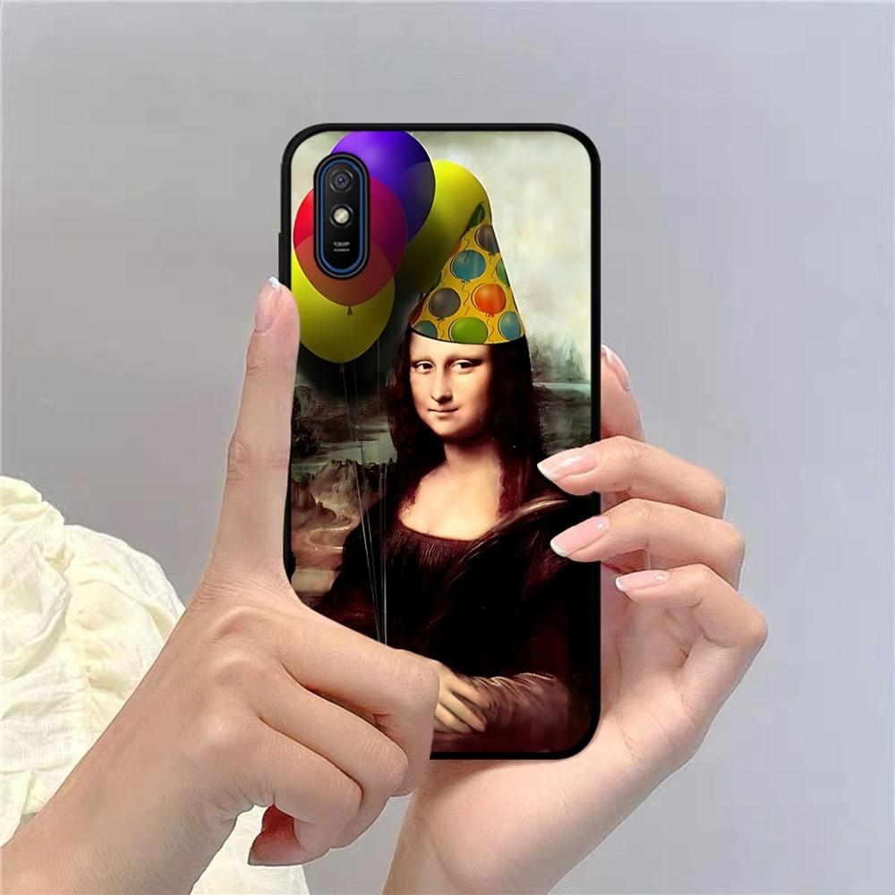Custodia per Telefono Mona Lisa Per Redmi 5 6 7 8 9 10 Plus Pro 6 7 8 9 A GO K20 K30 K40 Pro Plus F3 Fundas