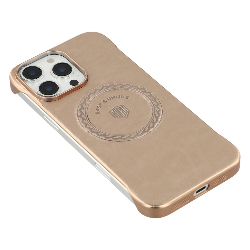KIGC For iPhone 16 Pro Max Magnetic Case Electroplating PC+PU Phone Back Cover