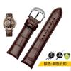 20mm 21mm 22mm Curved End Genuine Leather Watchband For Tissot Citizen Seiko Mido Arc Mouth Men Blue Watch Strap Universal Belt