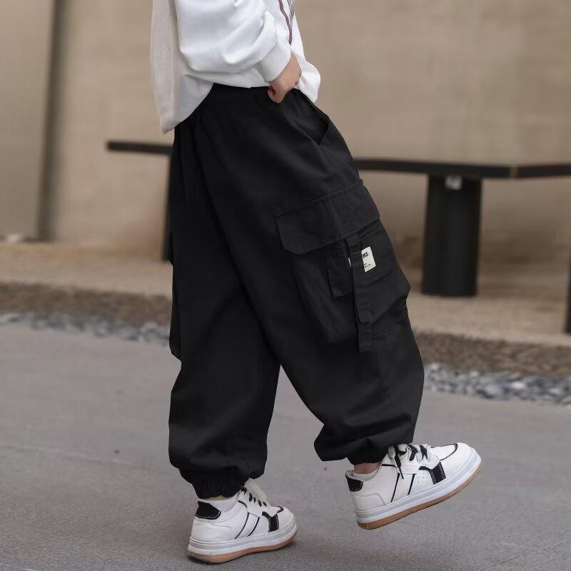 Boys Spring Autumn Casual Long Pants Big Kids Basic Trousers