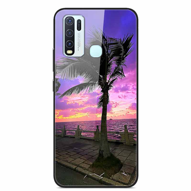 

Tempered Glass Case For Vivo V60 Y50 Y30 Y50m Protective Cover Bumper on Vivo V 60 Y 50 30 50m light Phone Cases Hard Back Cover Vivo Y30