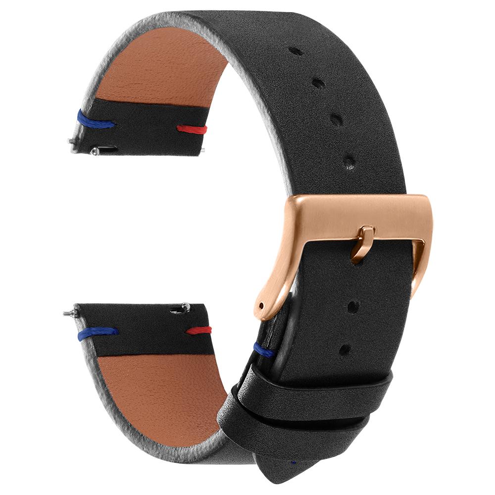 Matte Leder-Uhrenarmband Schnellwechsel-Uhrenarmband 18mm 20mm 22mm Wasserdichtes PU-Leder-Armband Herren Damen Universelle Bänder
