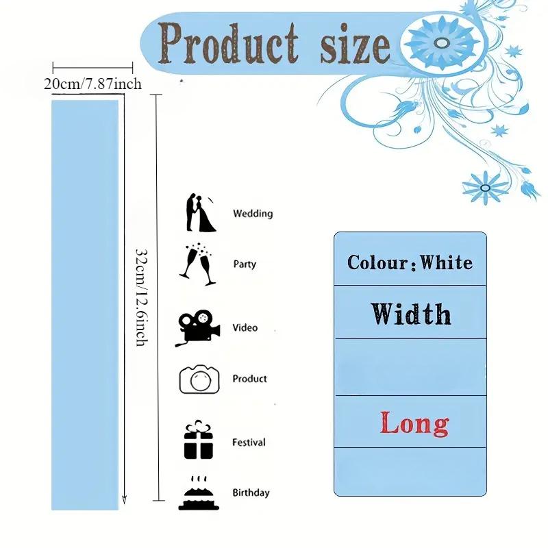 1pcsLarge White Sheer Chiffon Wedding Arch Drapes - Perfect for Ceremony Reception Decor Valentine's Day Gifts Party Supplies