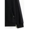 H M Side Stripe Hoodie Loose Fit Black