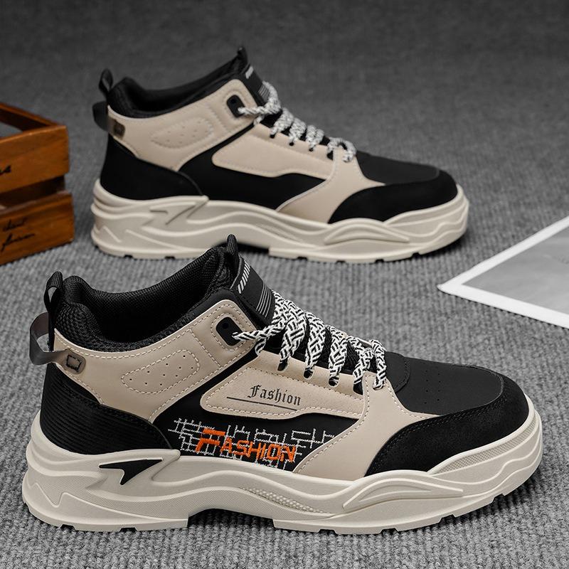 Men's High-top Work Boots, Trendy Thick-sole Martin Boots, Sports Casual Skateboard Shoes, Short Boots, Stylish Shoes.