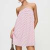 Women's Striped Halter Backless Dress - Spicy European and American Holiday Beachwear