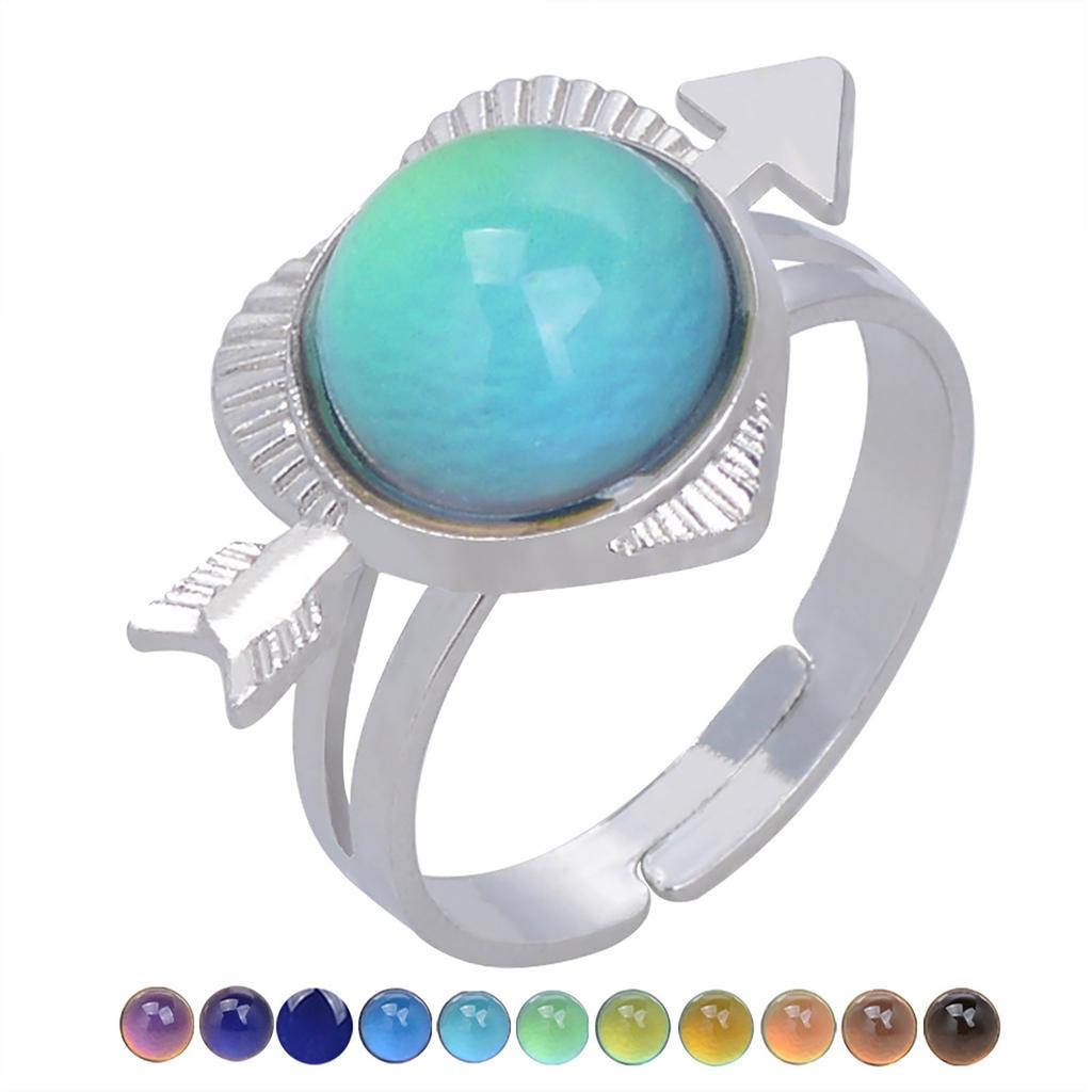 Temperature Sensitive Color Changing Opening Adjustable Ring
