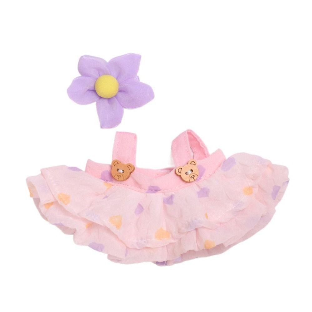 

Doll s Clothes 17cm Cotton Doll s Clothes Flower Plush Dolls Clothes Kids Girls Toys розовый