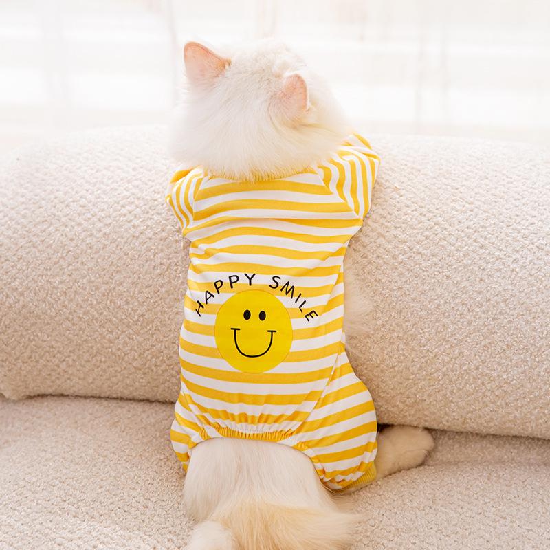 Autumn & Winter Warm Pet Outfit: Cute Four-Legged Cat & Puppy Clothes for Air Conditioning
