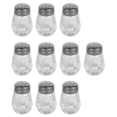 10 Pcs Castor Mini Spice Jar Sea Salt Saliere Poivriere Glass BBQ Pepper Shaker