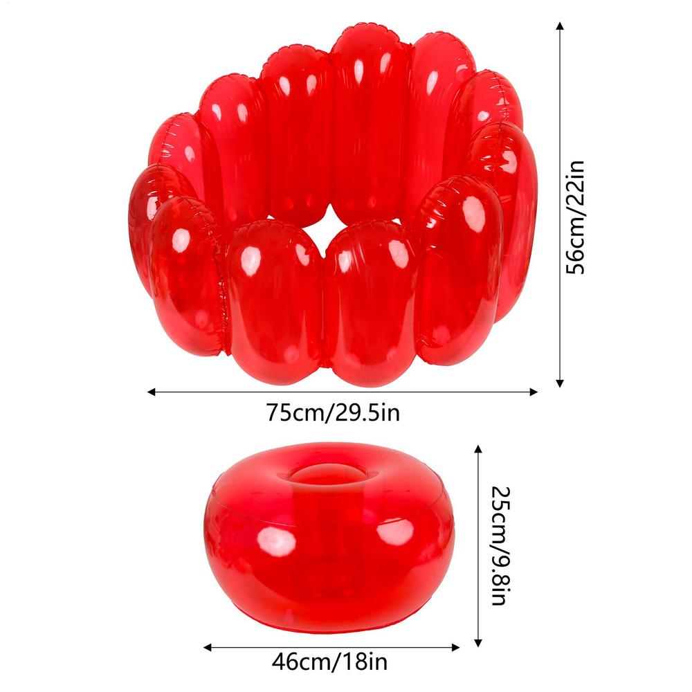 

Портативный надувной диван ПВХ шезлонг диван воздушный диван уличный надувной диван для во время игр, вечеринок, жизни на открытом воздухе красный