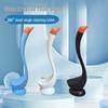 Swan-Shaped Toilet Brush with Long Handle and Base for Easy Cleaning