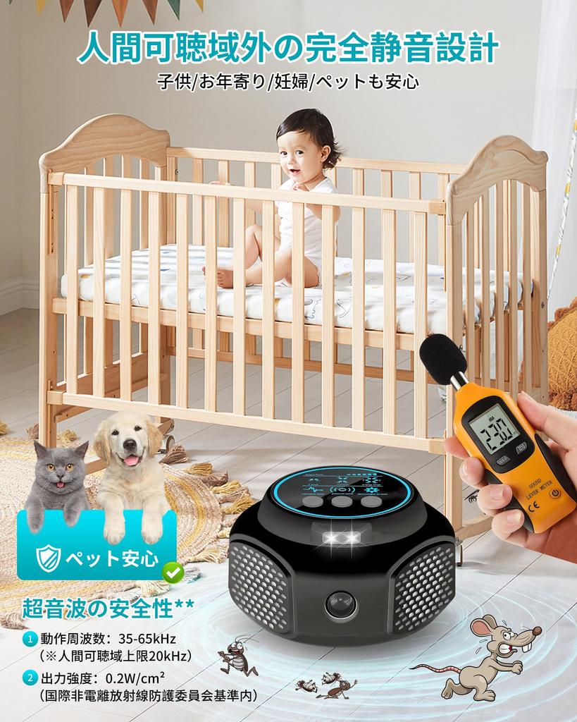 Gegoup Pest Control Repels and Other Pests with Electromagnetic Strobe and PIR Covers 350 sq Indoor and Outdoor Pet and Device, Roaches, Mosquitoes,