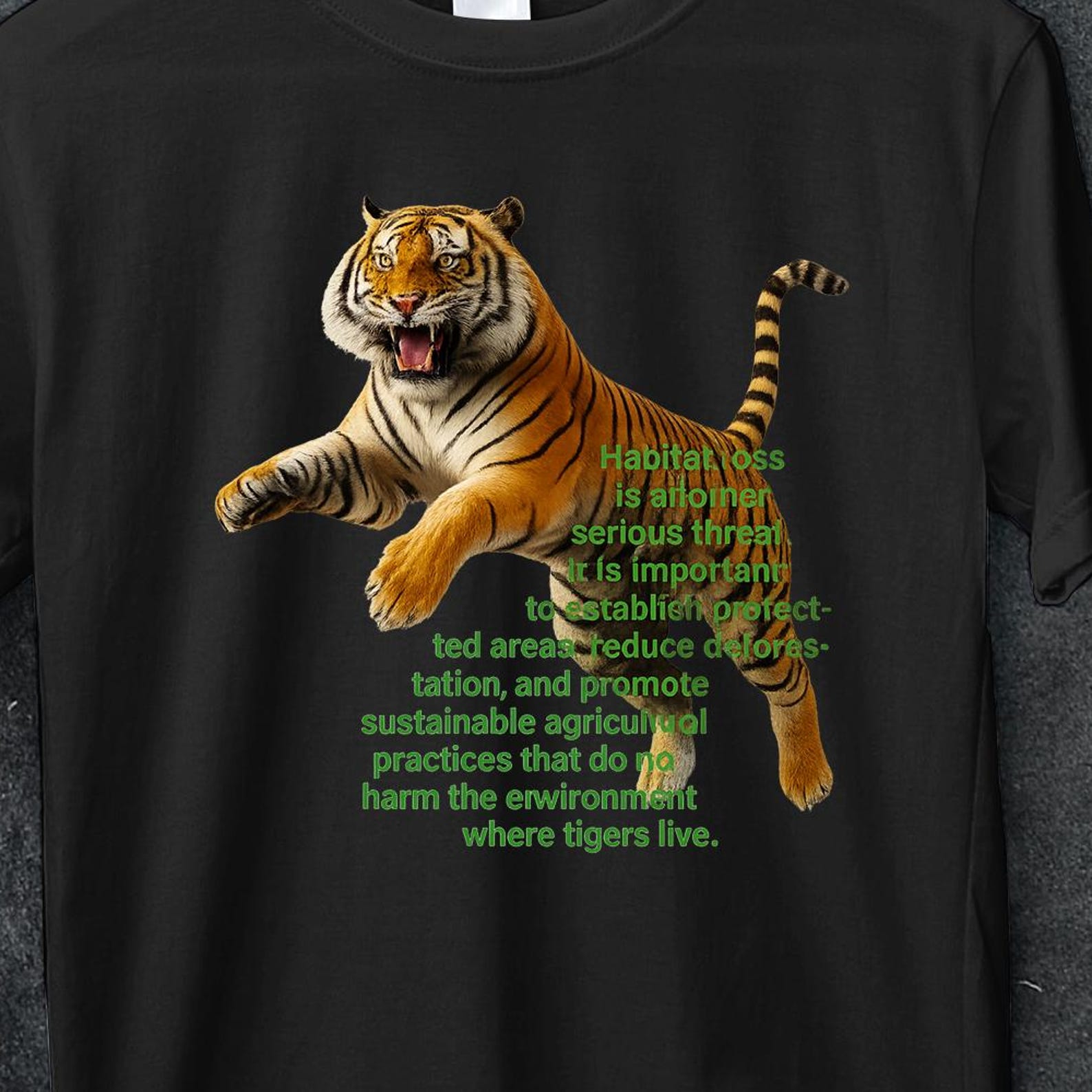 Tiger t shirt, spirit animal t shirt, wild animal t shirt, animal clothing, Tiger information t shirt,savannah animals, respect animals M
