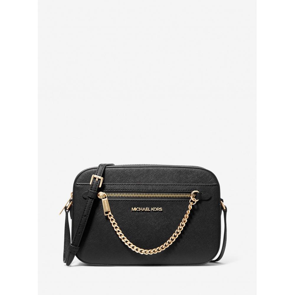 

Michael Kors Jet Set Item Ew Zip Chain Crossbody Large 35s1gttc7l1 Black F