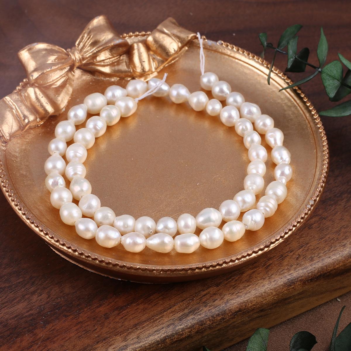 

1String, Fashion Women s Natural Freshwater Pearls, 6-7 mm, Nuclear Baroque Pearl Beads for DIY Necklaces, Bracelets Accessories, Jewelry Making 36cm 1String/6-7mm-36cm білий