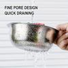 Reinforced steel swan-shaped sink filter basket, stainless steel, corner & faucet-hanging design for kitchen waste filtering.