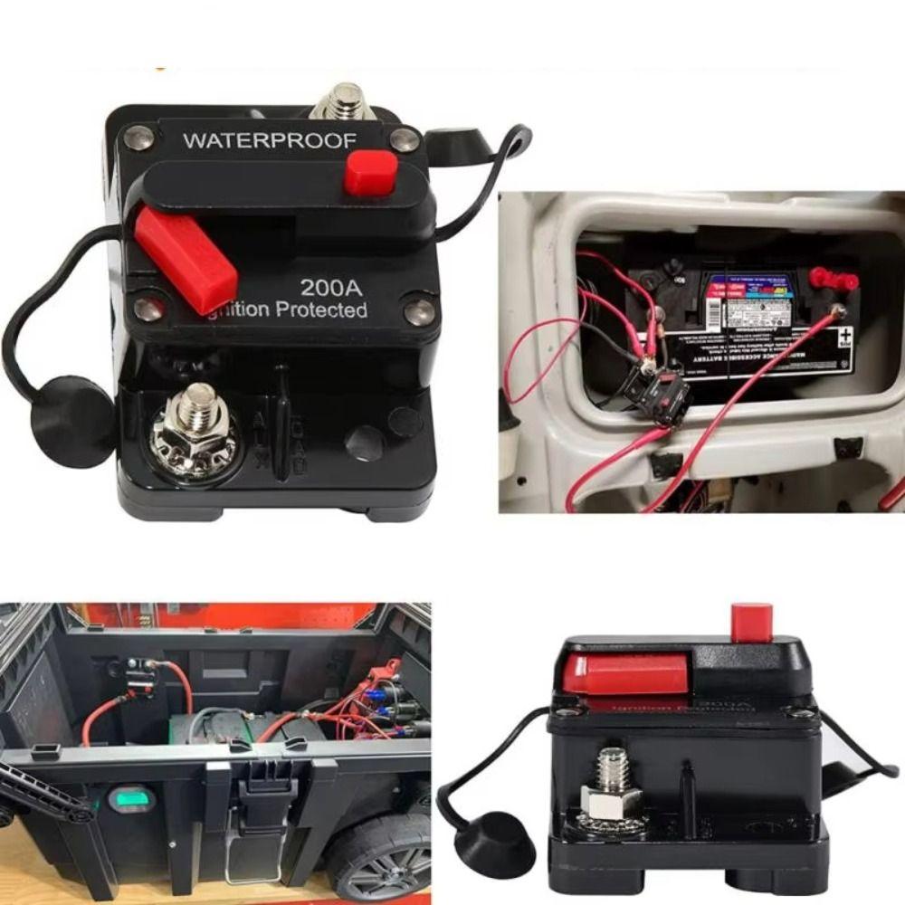 Dual Battery Fuse Reset Device Waterproof DC Circuit Breaker Manual Reset Circuit Breaker  Boat