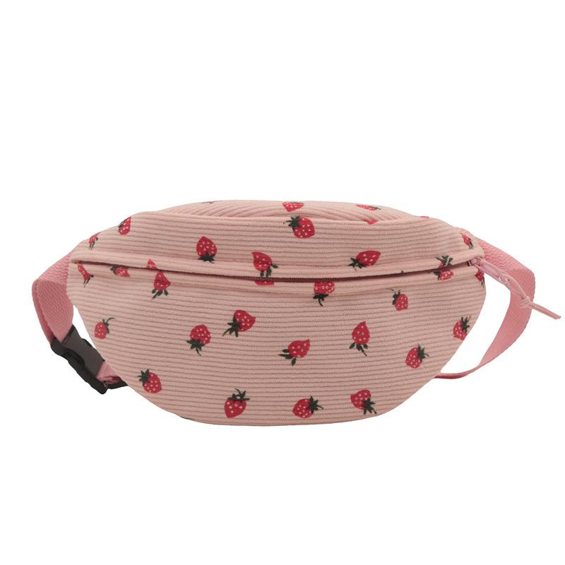 Strip breast bag women 2025 fashion strawberry print small satchel small fresh casual versatile shoulder bag