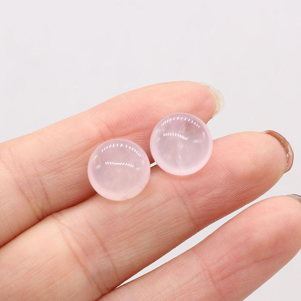 1 пара серег-гвоздиков из натурального камня — фото 4