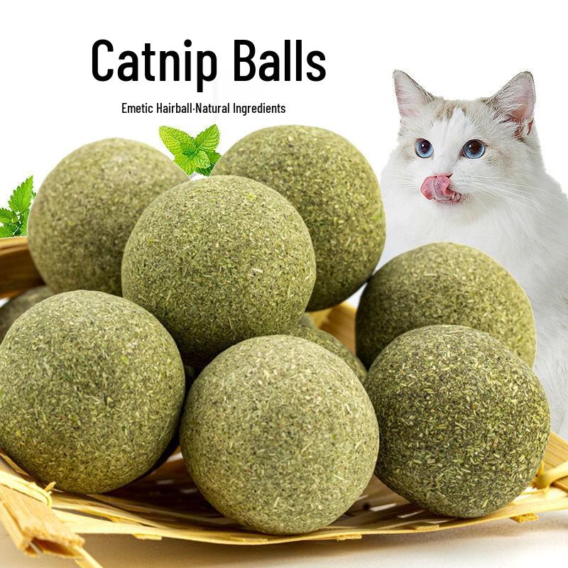 Catnip Ball Toy for Cats: Teething Aid, Bite-Resistant, Boredom Relief, Self-Play, and Lickable Fun
