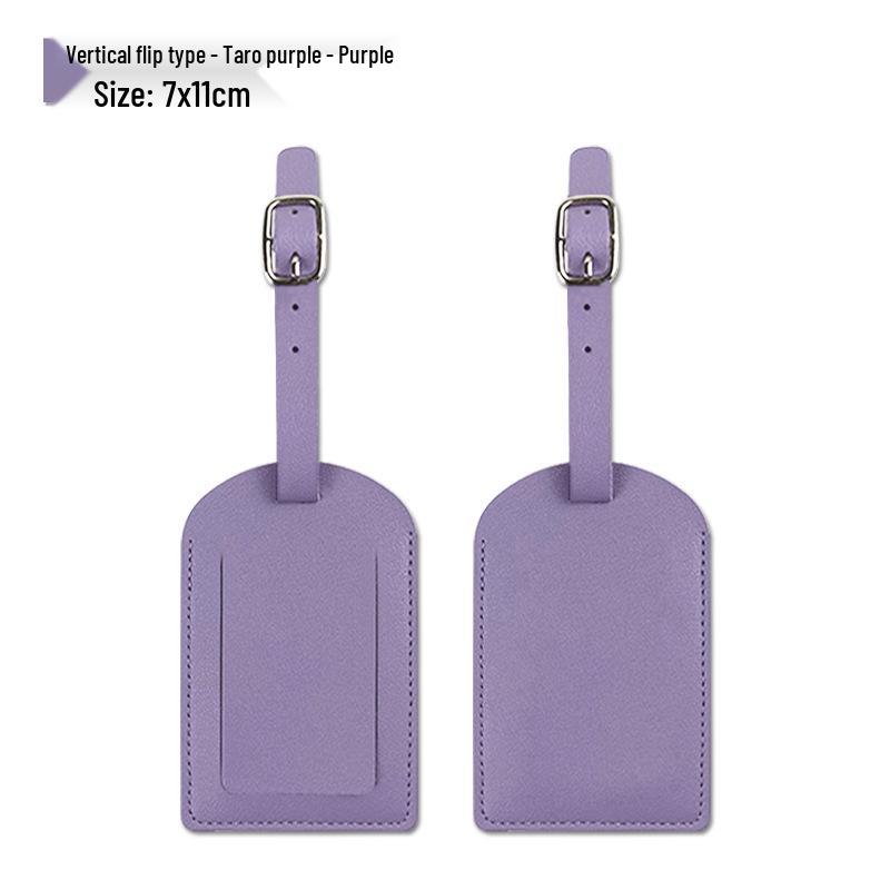 PU Leather Luggage Tag & Anti-lost Boarding Pass Holder with Logo