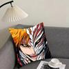 B-Bleach Kurosakii Anime Cushion Cover Pillowcase Ultra Soft Skin Friendly Fabric Cloud Like Comfort & Concealed Zipper