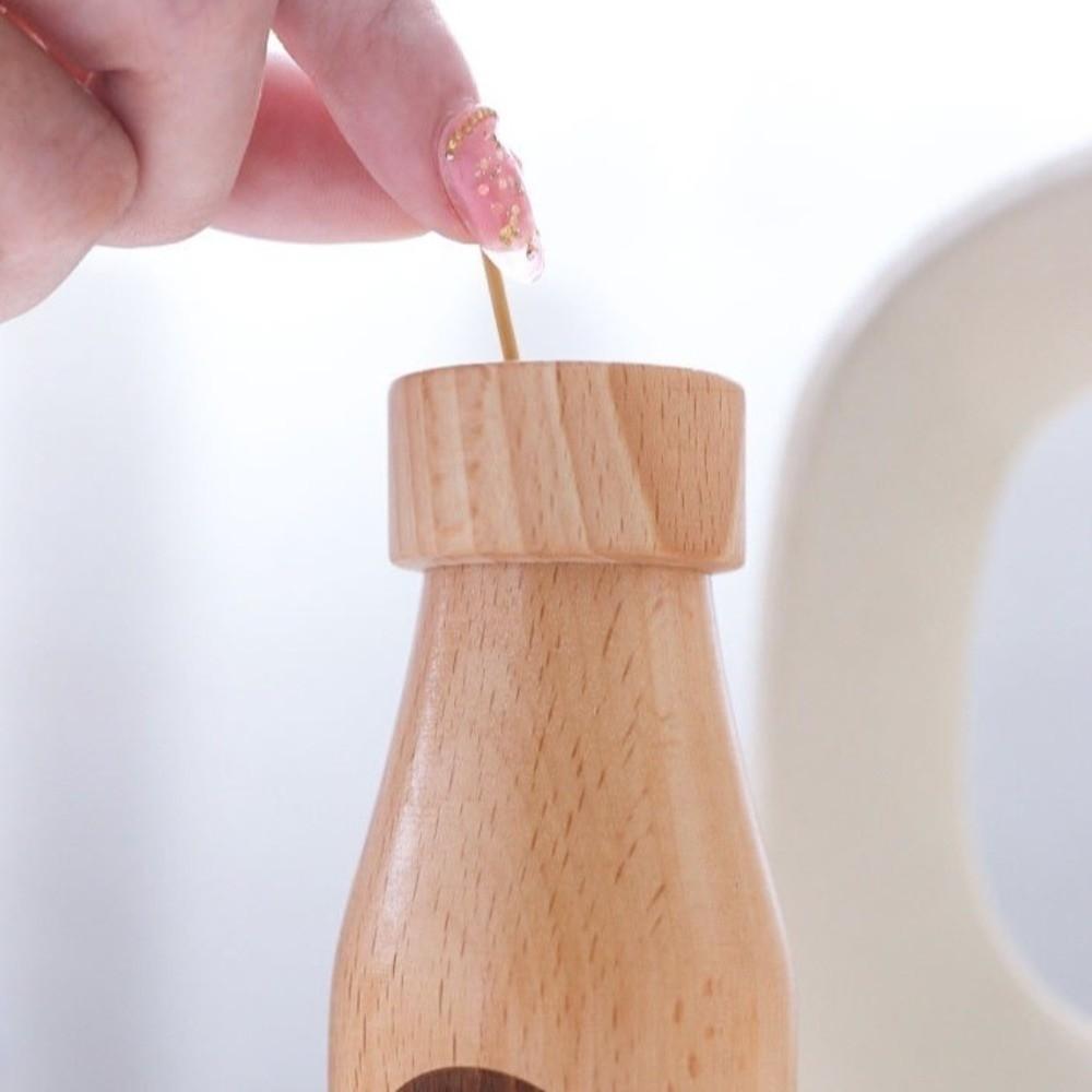 Portable Toothpick Holder Wooden Toothpick Dispenser Durable Toothpick Storage Container  Hotel