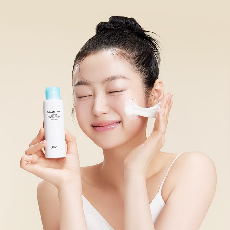Galacto Pore Chewy Powder for cleansing pores and facial Contains and SAM'U Wash, 50g, cleansing. natto, okra, wakame, galactomyces.