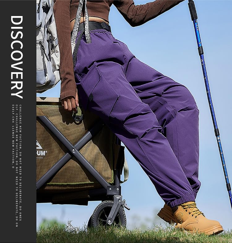 SUKINANA Outdoor Cargo Pants, Water-Repellent, Stretch Fabric, for Hiking, Trekking, and Work, with Belt (JP, Alphabet, XL, Green)