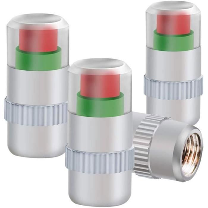 4 Pièces Bouchon Valve Pneu Voiture Capteur Pression Pneu Moniteur Pression Pneu Indicateur de Capteur Multi PIECE DETACHEE DE PNEU